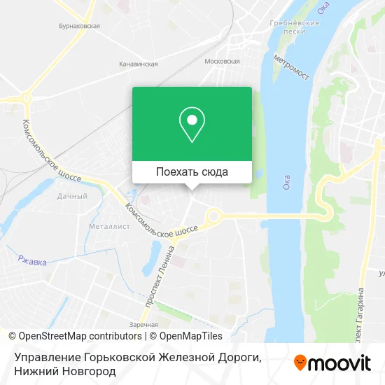Карта Управление Горьковской Железной Дороги