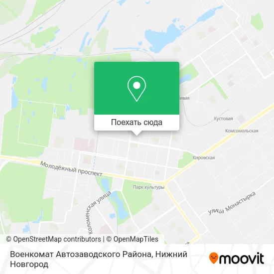 Карта Военкомат Автозаводского Района