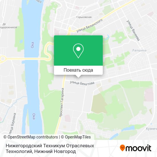 Карта Нижегородский Техникум Отраслевых Технологий