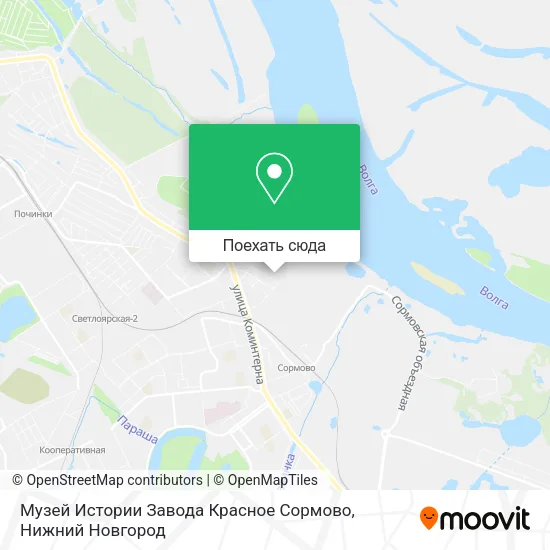 Карта Музей Истории Завода Красное Сормово