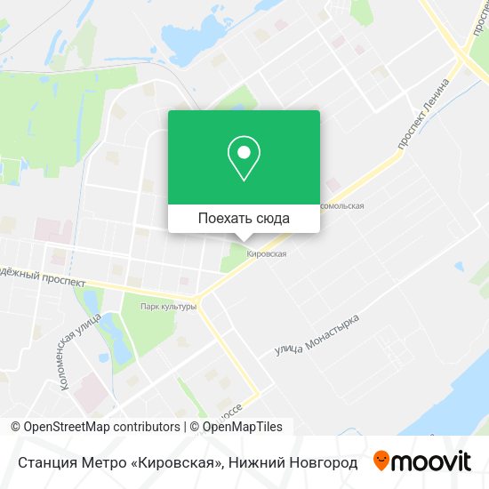Карта Станция Метро «Кировская»