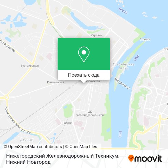 Карта Нижегородский Железнодорожный Техникум