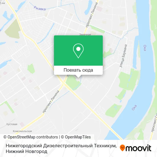 Карта Нижегородский Дизелестроительный Техникум