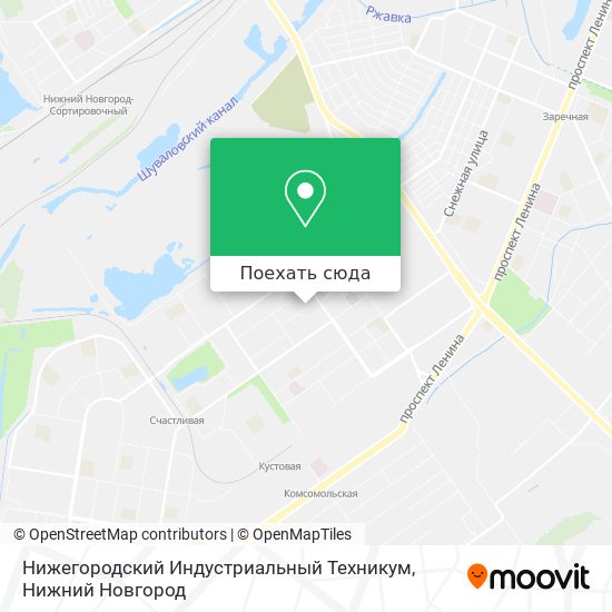Карта Нижегородский Индустриальный Техникум