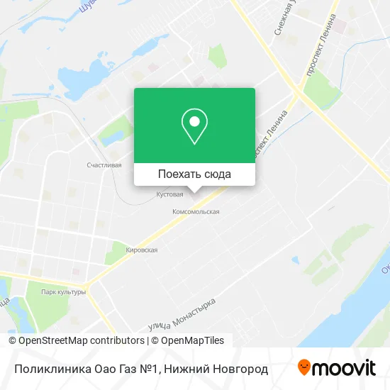 Карта Поликлиника Оао Газ №1