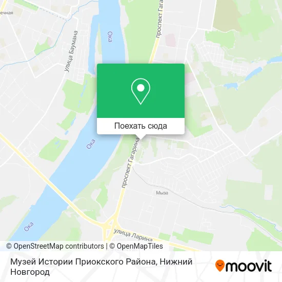 Карта Музей Истории Приокского Района