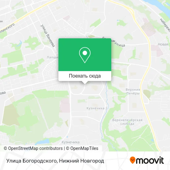 Карта Улица Богородского