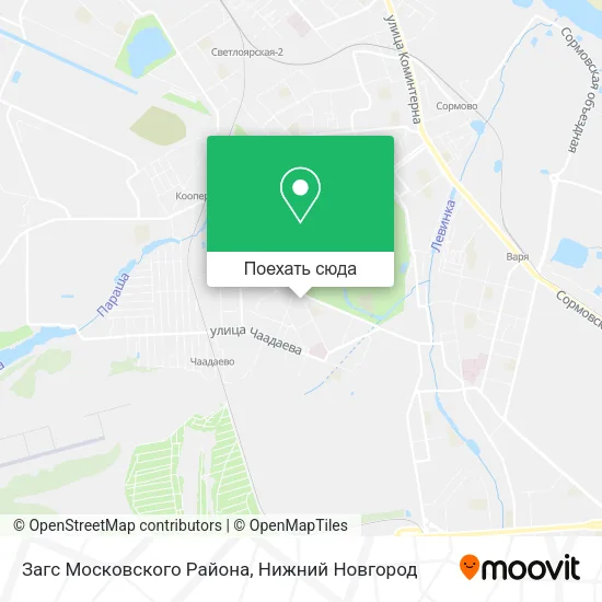 Карта Загс Московского Района