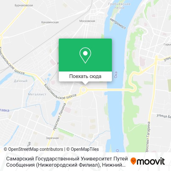 Карта Самарский Государственный Университет Путей Сообщения (Нижегородский Филиал)