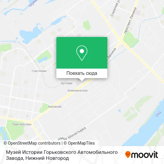 Карта Музей Истории Горьковского Автомобильного Завода