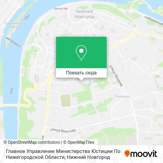 Карта Главное Управление Министерства Юстиции По Нижегородской Области