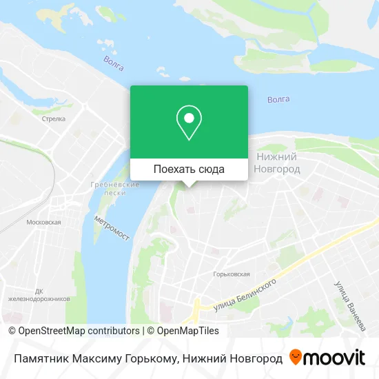 Карта Памятник Максиму Горькому