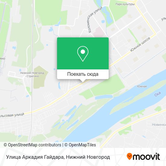 Карта Улица Аркадия Гайдара