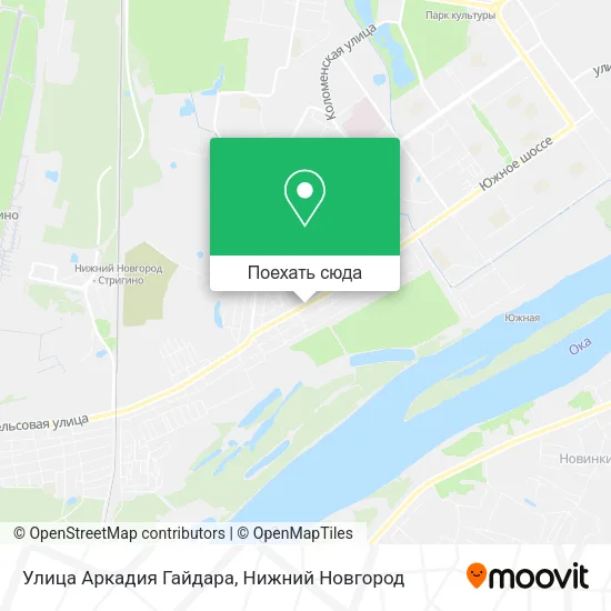 Карта Улица Аркадия Гайдара