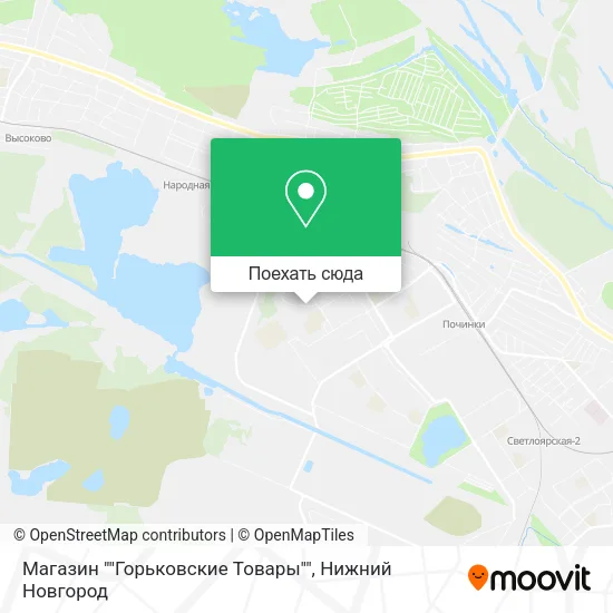 Карта Магазин ""Горьковские Товары""