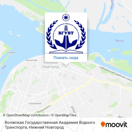 Карта Волжская Государственная Академия Водного Транспорта