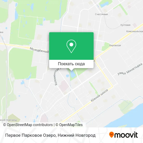 Карта Первое Парковое Озеро