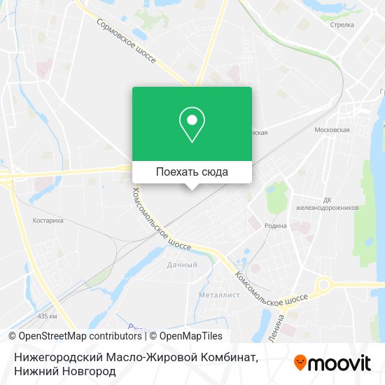 Карта Нижегородский Масло-Жировой Комбинат