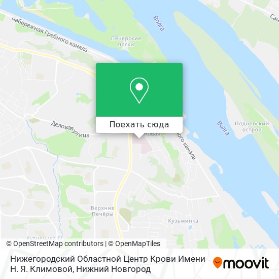 Карта Нижегородский Областной Центр Крови Имени Н. Я. Климовой