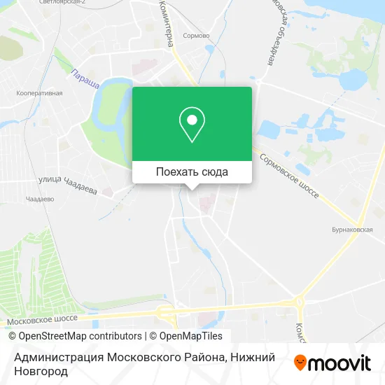Карта Администрация Московского Района