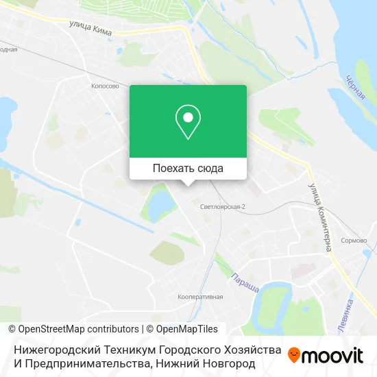 Карта Нижегородский Техникум Городского Хозяйства И Предпринимательства