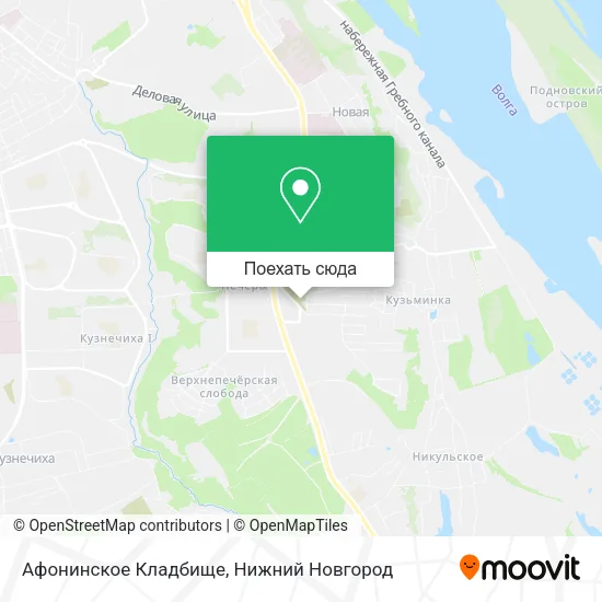Карта Афонинское Кладбище