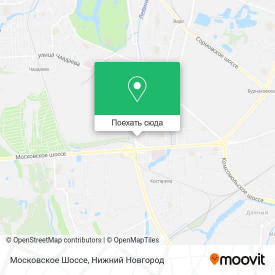 Карта Московское Шоссе
