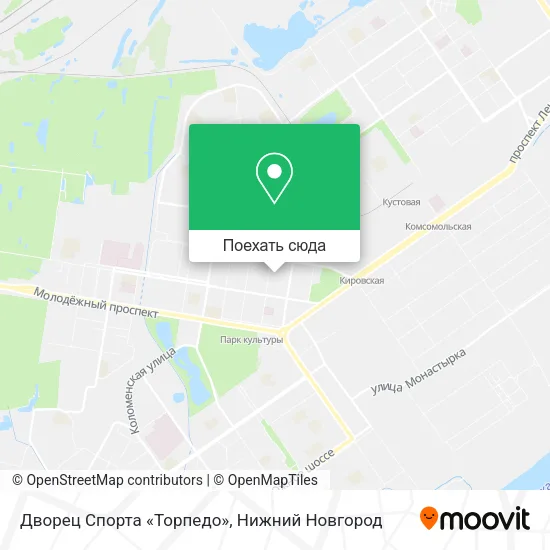 Карта Дворец Спорта «Торпедо»