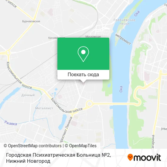 Карта Городская Психиатрическая Больница №2