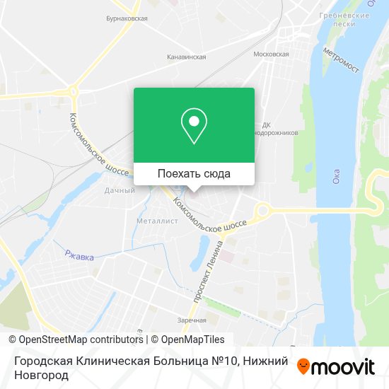 Карта Городская Клиническая Больница №10