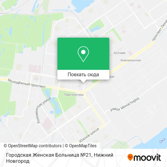 Карта Городская Женская Больница №21