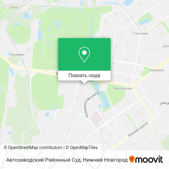 Карта Автозаводский Районный Суд