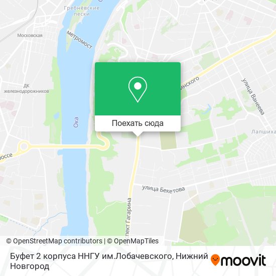 Карта Буфет 2 корпуса ННГУ им.Лобачевского