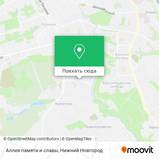 Карта Аллея памяти и славы