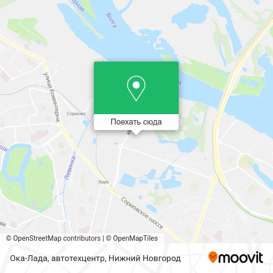 Карта Ока-Лада, автотехцентр
