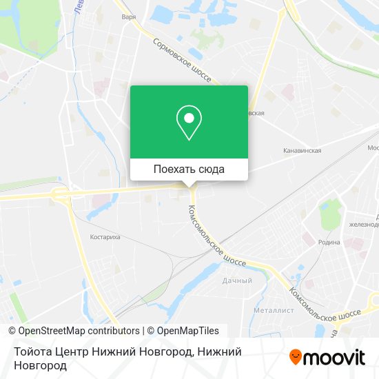 Карта Тойота Центр Нижний Новгород