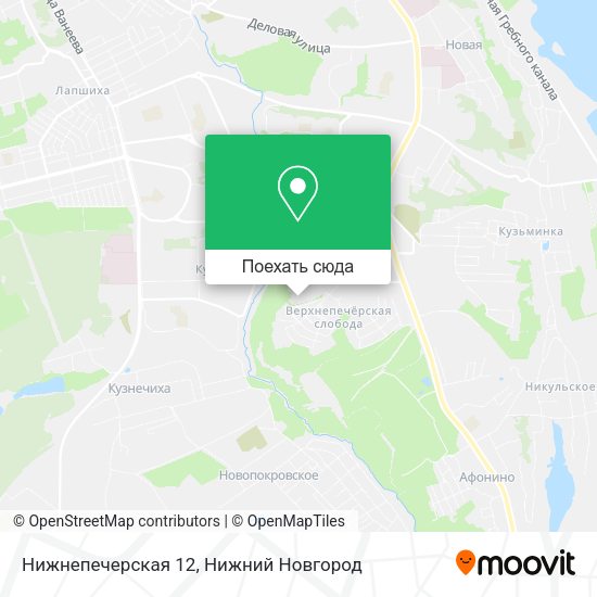 Карта Нижнепечерская 12