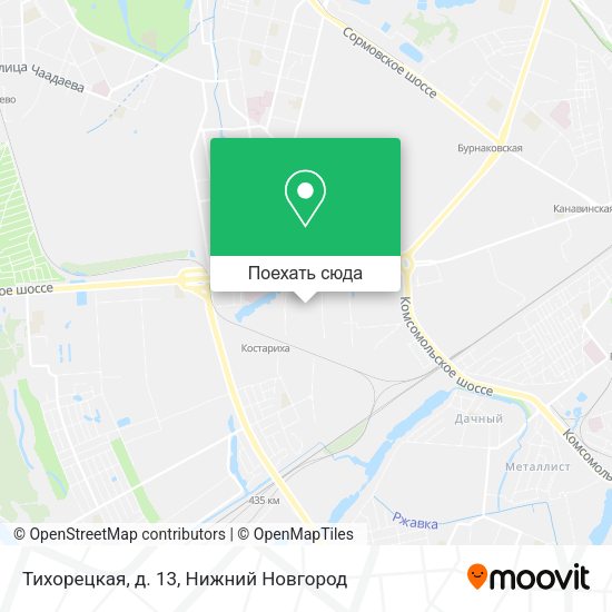Карта Тихорецкая, д. 13