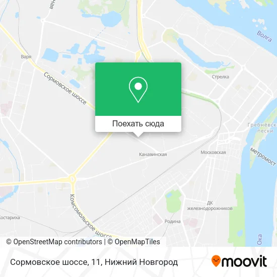 Карта Сормовское шоссе, 11
