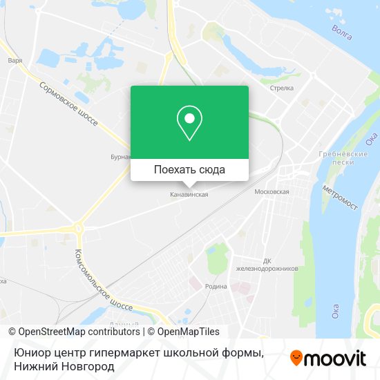 Карта Юниор центр гипермаркет школьной формы