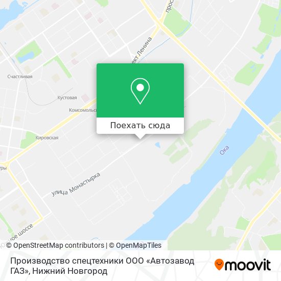 Карта Производство спецтехники ООО «Автозавод ГАЗ»