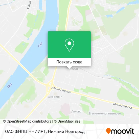 Карта ОАО  ФНПЦ  ННИИРТ