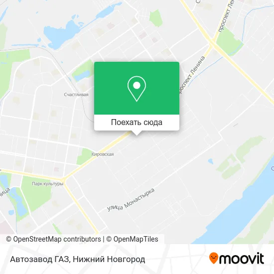 Карта Автозавод ГАЗ