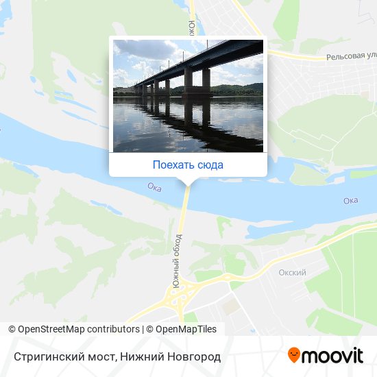 Карта Стригинский мост