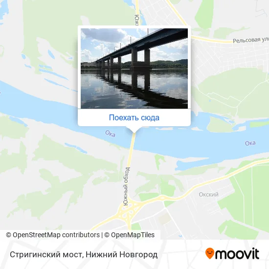 Карта Стригинский мост
