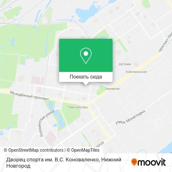 Карта Дворец спорта им. В.С. Коноваленко