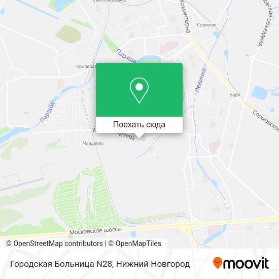 Карта Городская Больница N28
