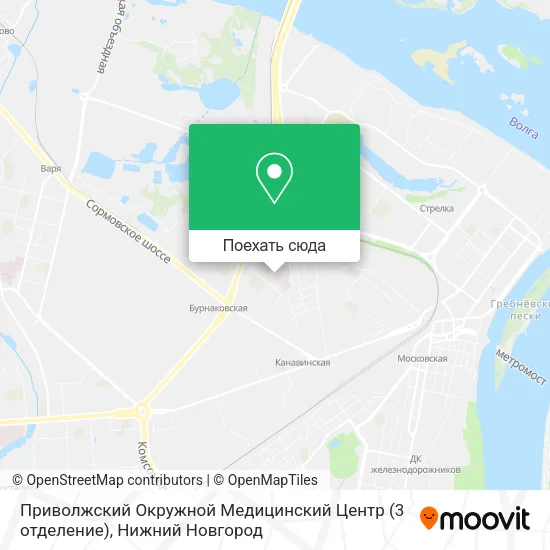 Карта Приволжский Окружной Медицинский Центр (3 отделение)