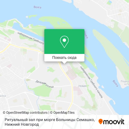 Карта Ритуальный зал при морге Больницы Семашко