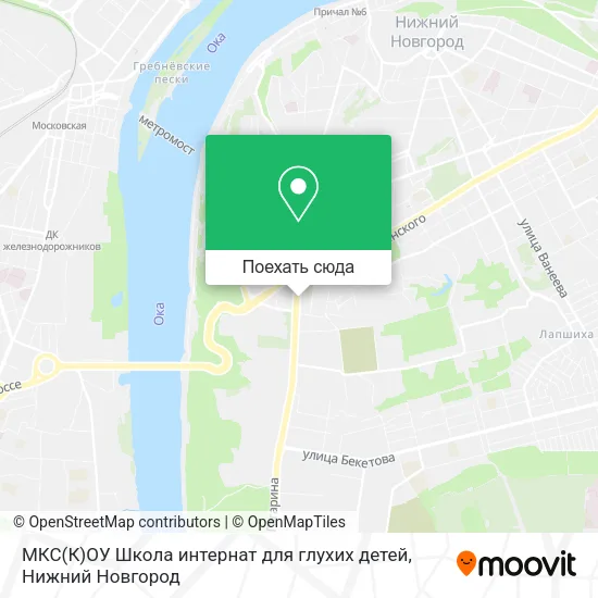 Карта МКС(К)ОУ Школа интернат для глухих детей